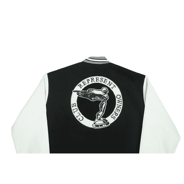 Represent Owners Club Varsity Jacket Black/White